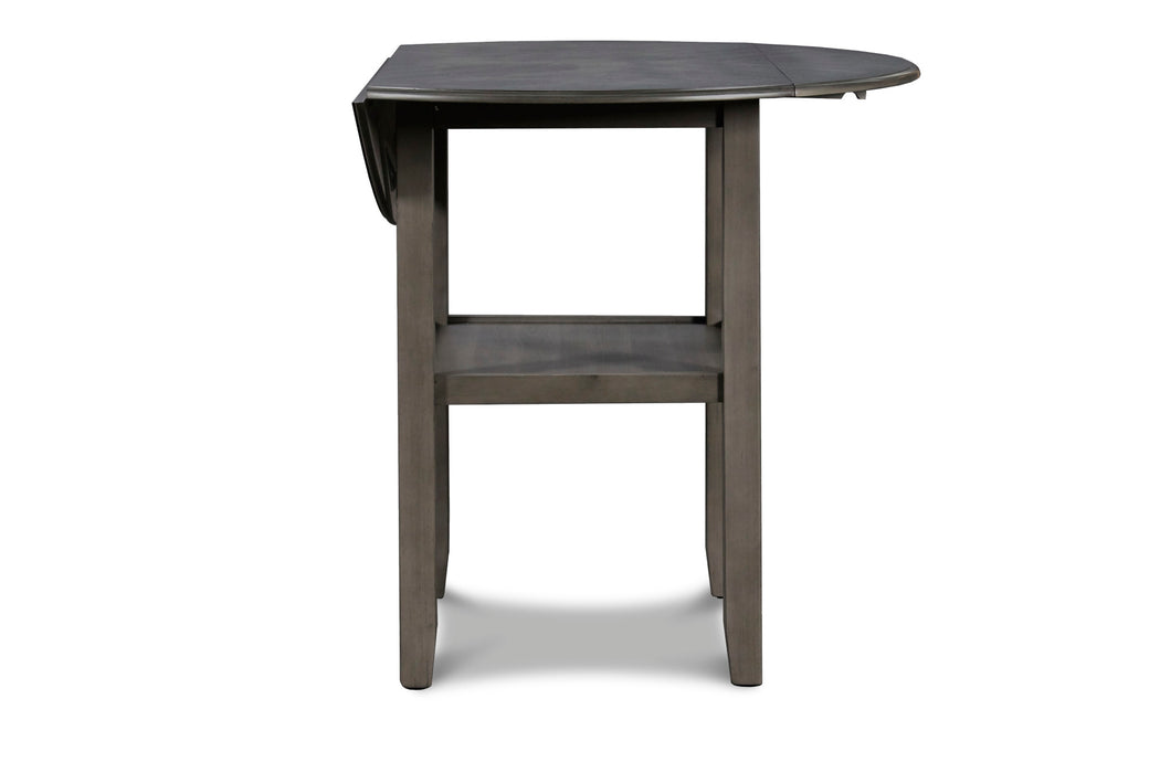 GIA 3 PC 42" COUNTER DROP LEAF TABLE & 2 CHAIRS-GRAY