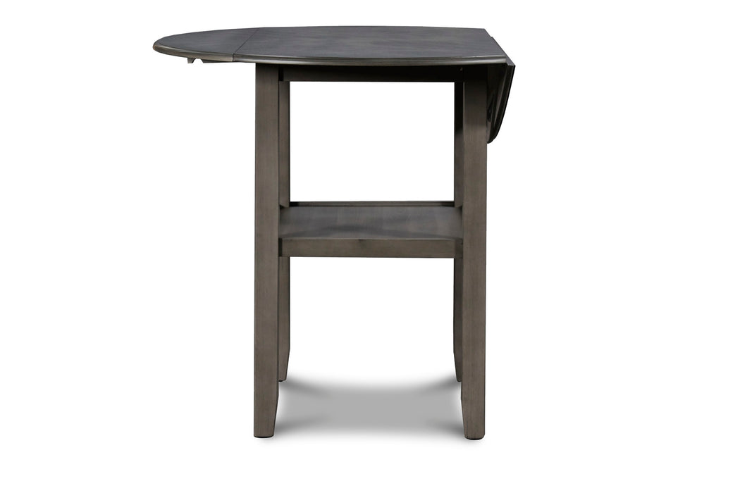 GIA 3 PC 42" COUNTER DROP LEAF TABLE & 2 CHAIRS-GRAY