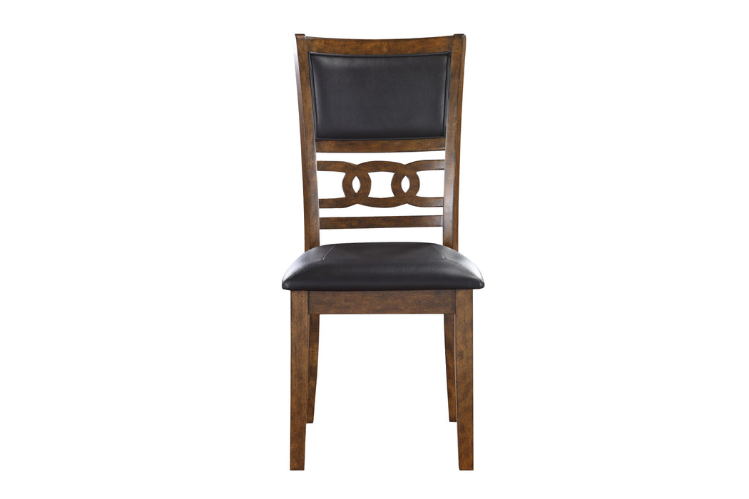 GIA 5 PC 47" ROUND DINING TABLE & 4 CHAIRS-BROWN