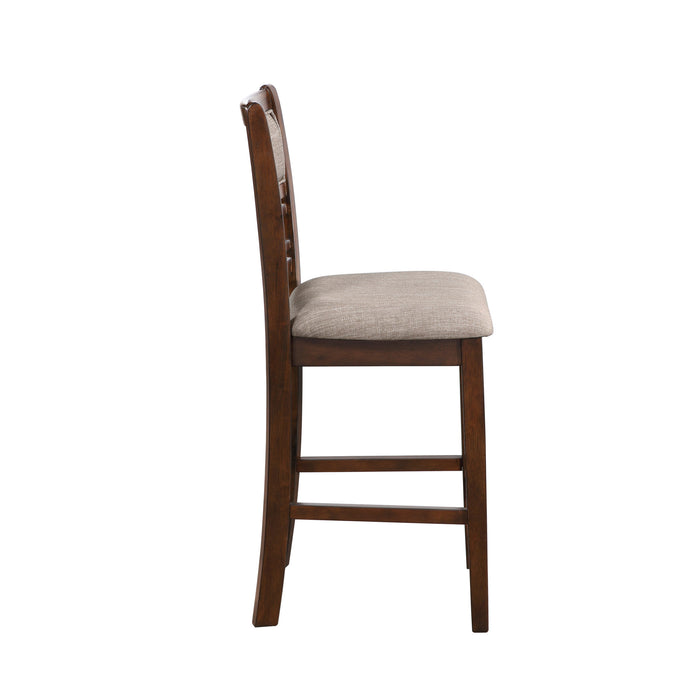 GIA 5 PC 42" ROUND COUNTER DINING TABLE & 4 CHAIRS-CHERRY