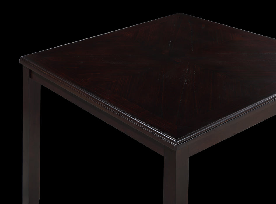 GIA 5 PC 42" SQUARE COUNTER TABLE & 4 CHAIRS-EBONY