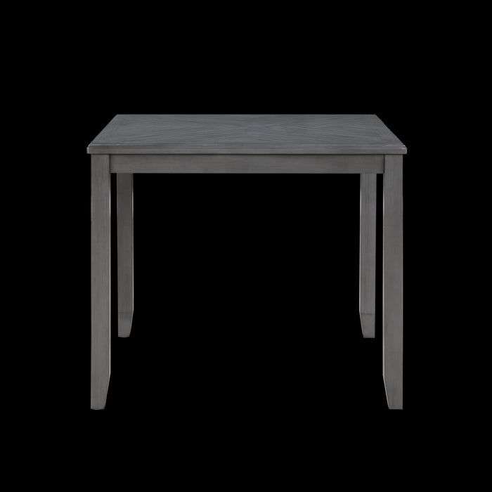 GIA 5 PC 42" SQUARE COUNTER TABLE & 4 CHAIRS-GRAY