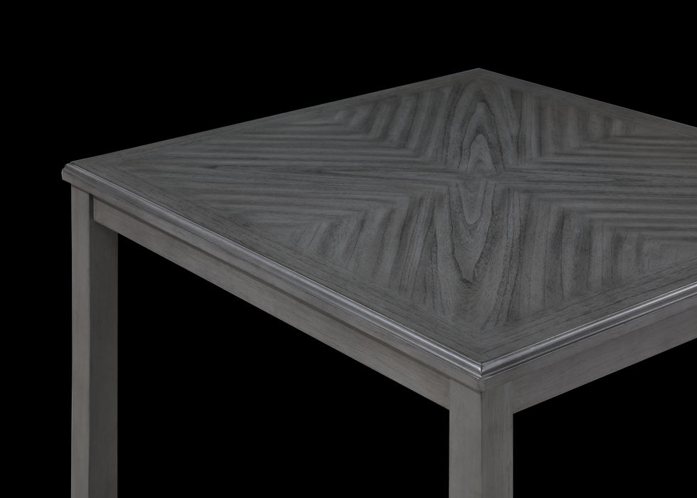 GIA 5 PC 42" SQUARE COUNTER TABLE & 4 CHAIRS-GRAY