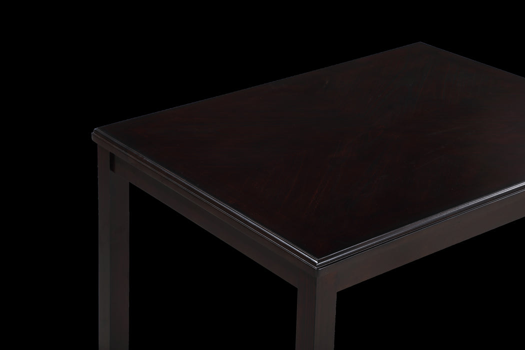 GIA 5 PC 48" RECTANGLE DINING TABLE & 4 CHAIRS-EBONY