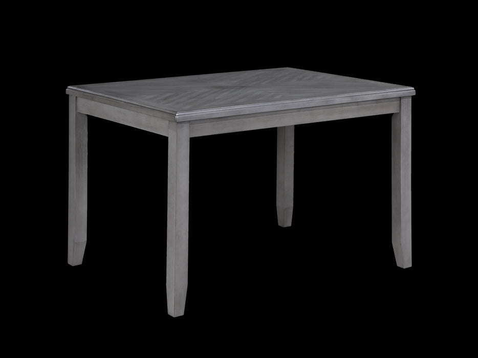 GIA 5 PC 48" RECTANGLE DINING TABLE & 4 CHAIRS-GRAY