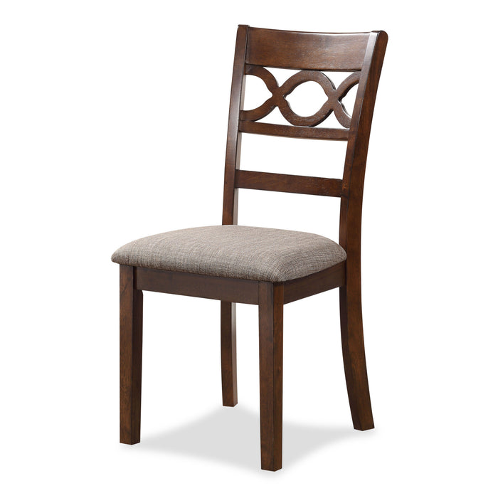 CORI ROUND DINING 5 PC SET-BROWN CHERRY