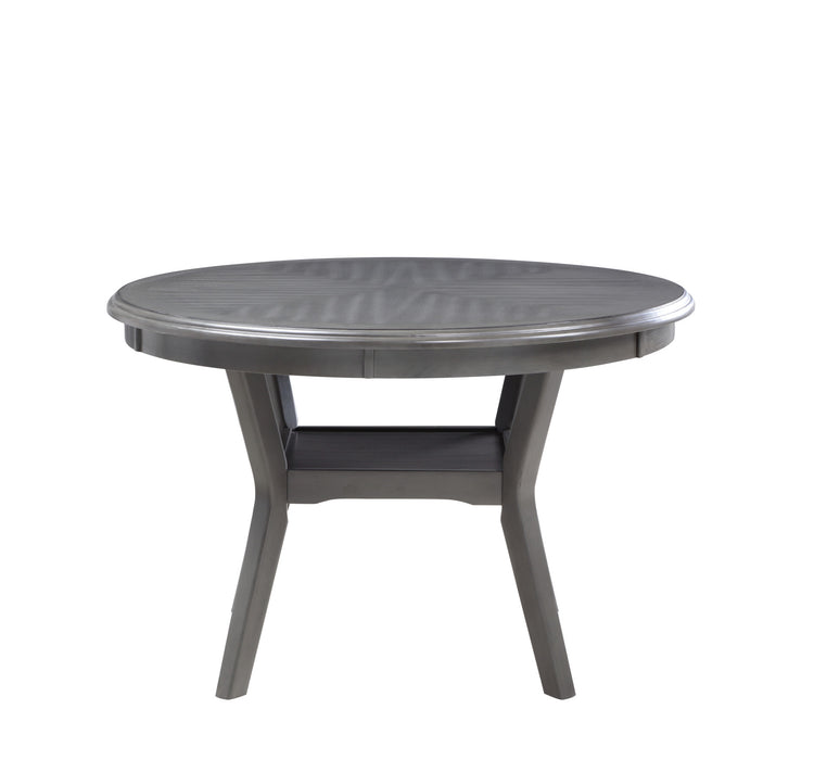 AMY 5 PC 47" ROUND DINING SET-GRAY