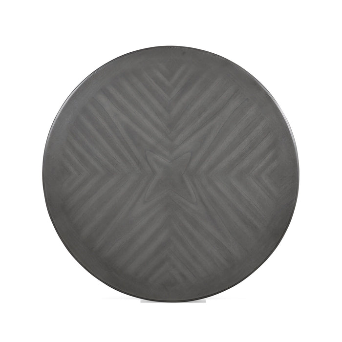 AMY 5 PC 42" ROUND COUNTER DINING SET-GRAY