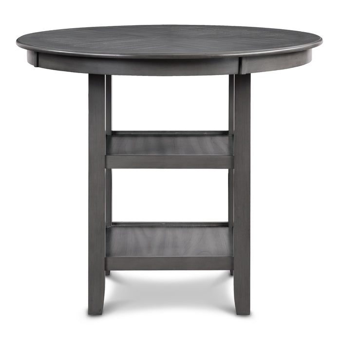 AMY 5 PC 42" ROUND COUNTER DINING SET-GRAY