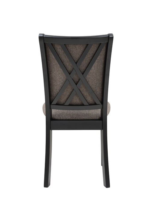 POTOMAC  60" RECTANGLE DINING TABLE & 4 CHAIRS-BROWN/BLACK