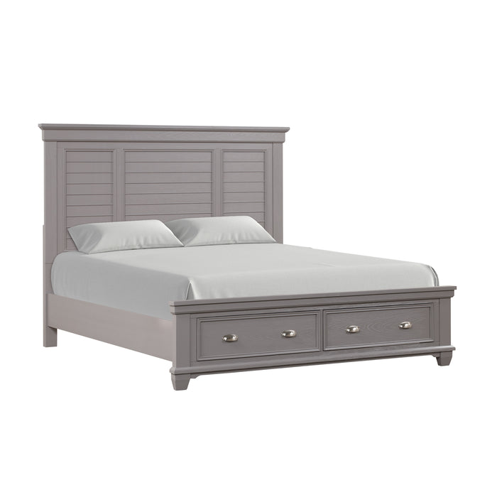 JAMESTOWN -  6/0 WK BED W / STORAGE GRAY