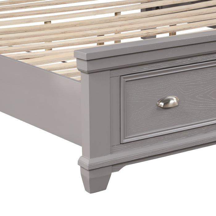 JAMESTOWN -  6/0 WK BED W / STORAGE GRAY