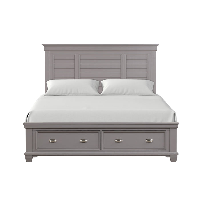 JAMESTOWN -  6/0 WK BED W / STORAGE GRAY