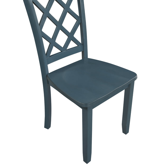 TRELLIS DINING CHAIR (2 PER CARTON) - BLUE