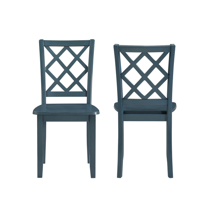 TRELLIS DINING CHAIR (2 PER CARTON) - BLUE