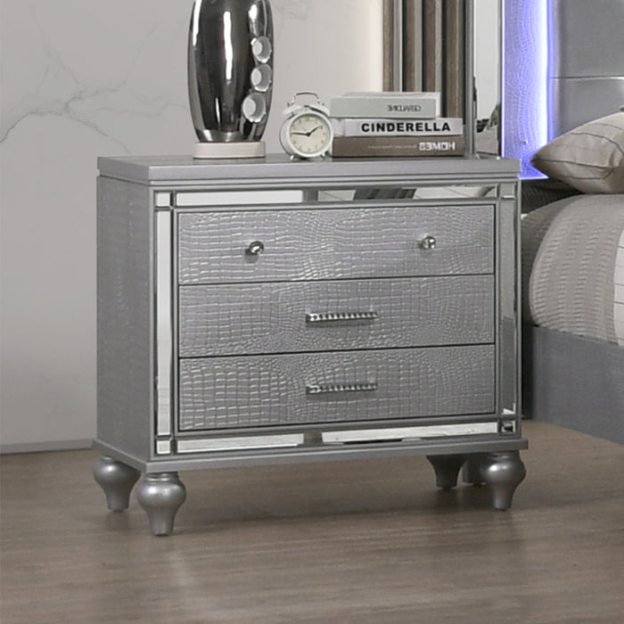 VALENTINO NIGHTSTAND-SILVER