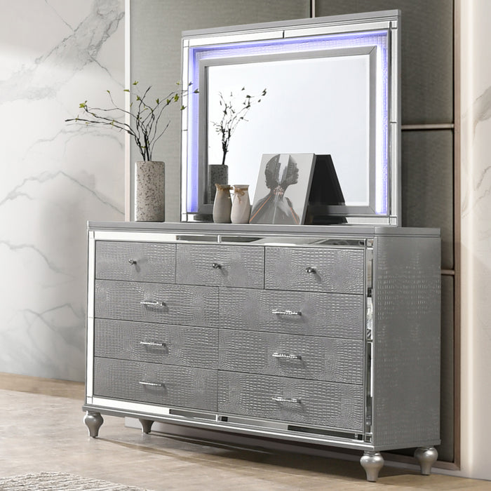 VALENTINO LIGHTED MIRROR-SILVER