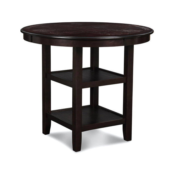 GIA 5 PC 42" ROUND COUNTER DINING TABLE & 4 CHAIRS-EBONY