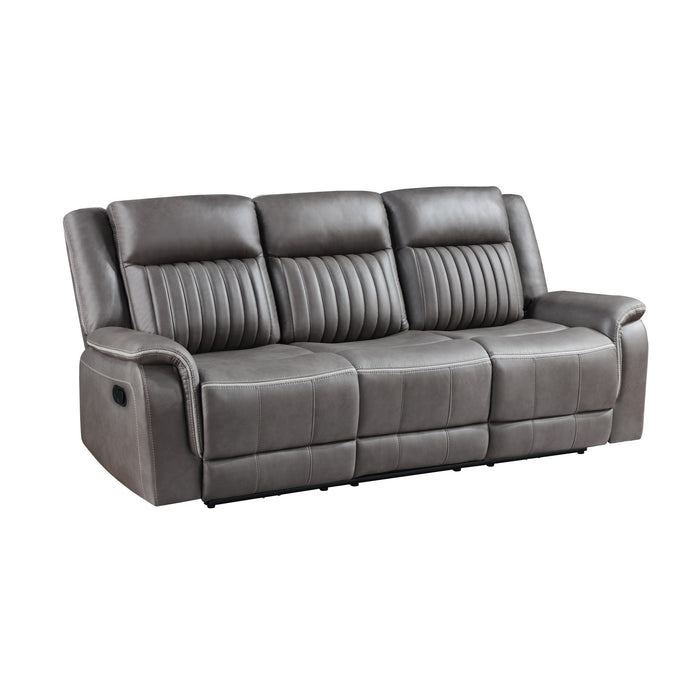 ENZO  SOFA W/DUAL RECLINER- GRAY