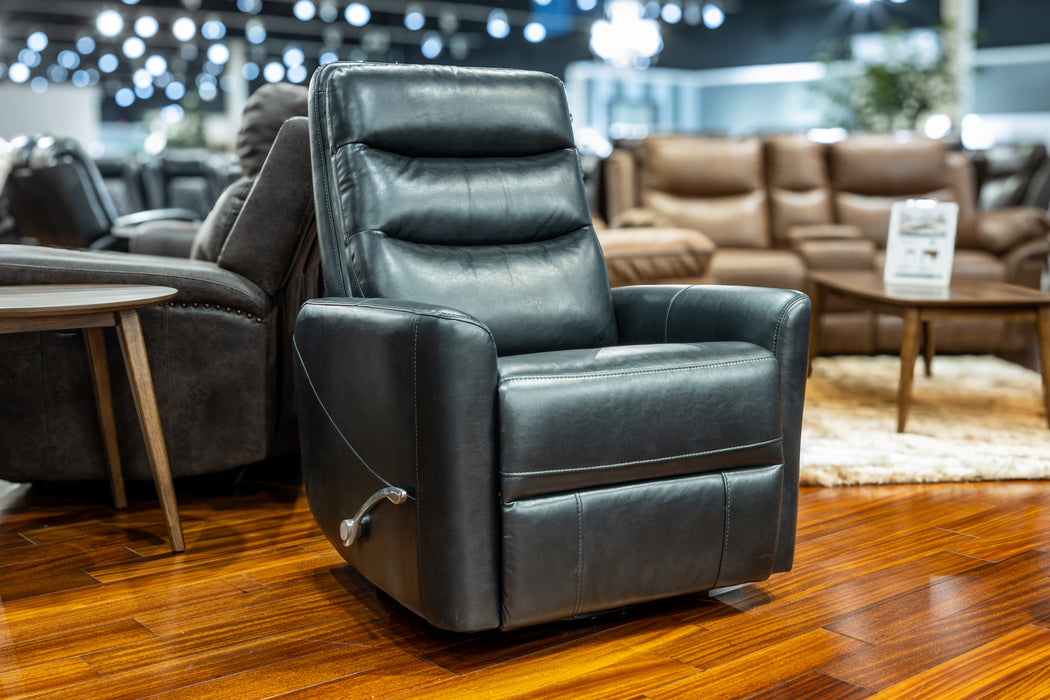 TAKAMI SWIVEL RECLINER-BROWN VEGAN LEATHER