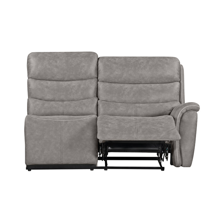 KAMARI GRAY 3 PCS MANUAL SECTIONAL - LAF LOVESEAT/RAF LOVESEA