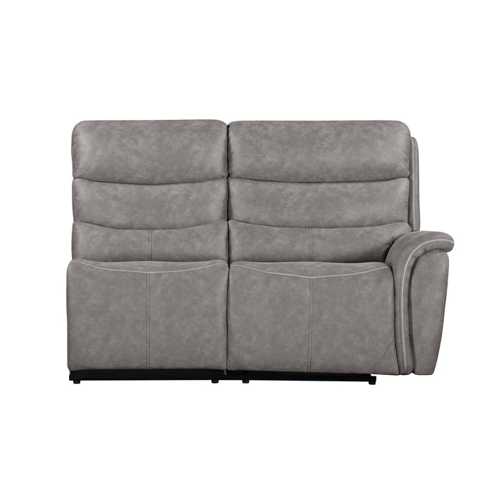 KAMARI GRAY 3 PCS MANUAL SECTIONAL - LAF LOVESEAT/RAF LOVESEA
