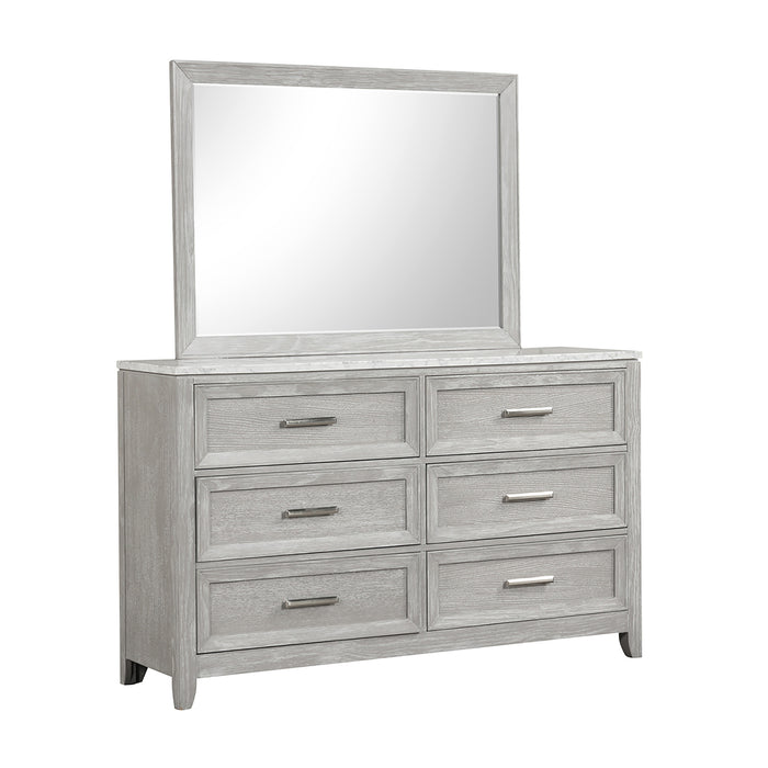 FIONA LANDSCAPE MIRROR-MIST GRAY