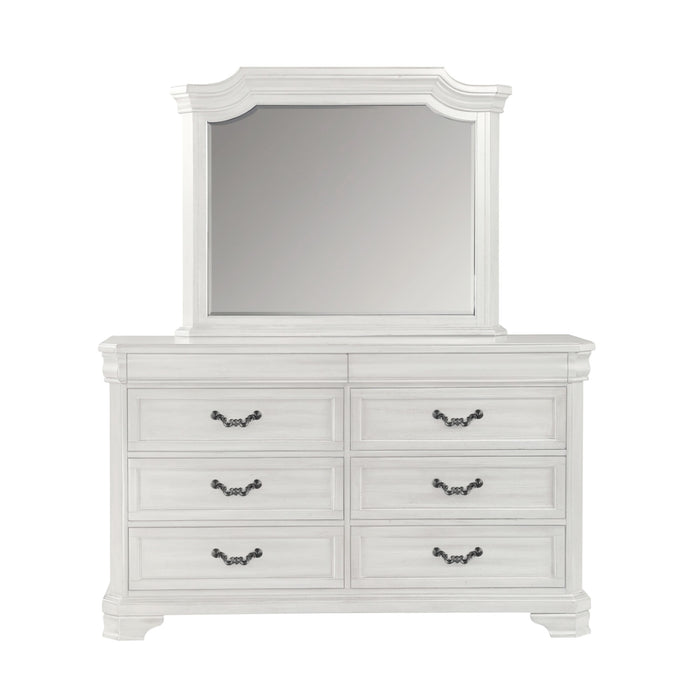 LYNDHURST LANDSCAPE MIRROR- VINTAGE WHITE