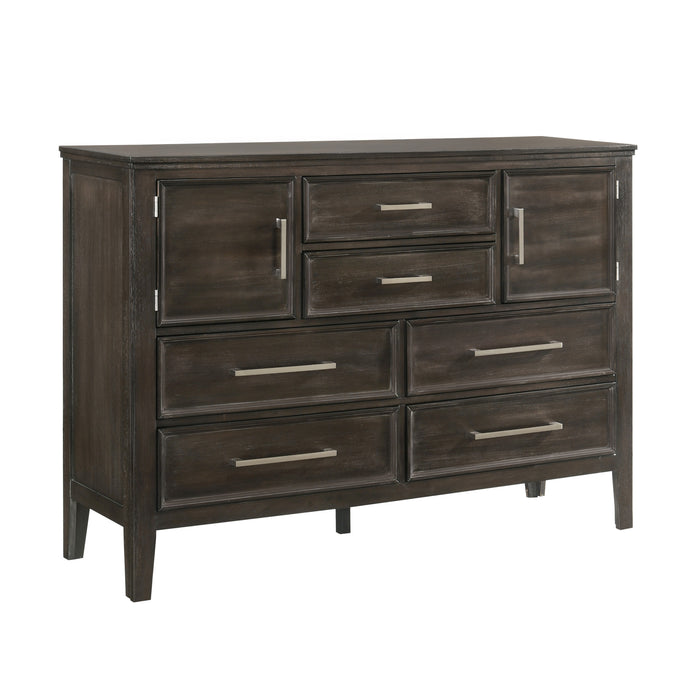 ANDOVER 60" DRESSER W/DOORS-NUTMEG