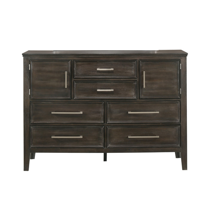 ANDOVER 60" DRESSER W/DOORS-NUTMEG