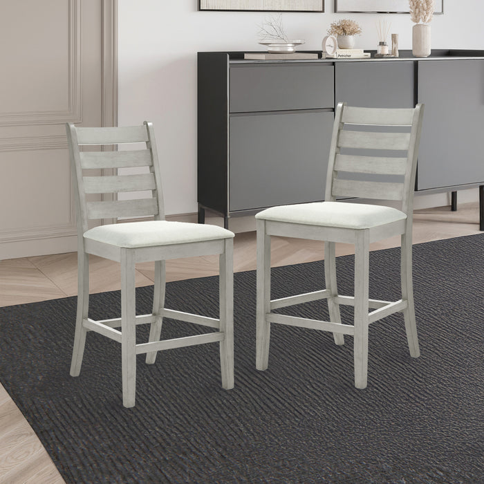 PASCAL  LADDERBACK COUNTER CHAIR (2 Per Carton)-DRIFTWOOD