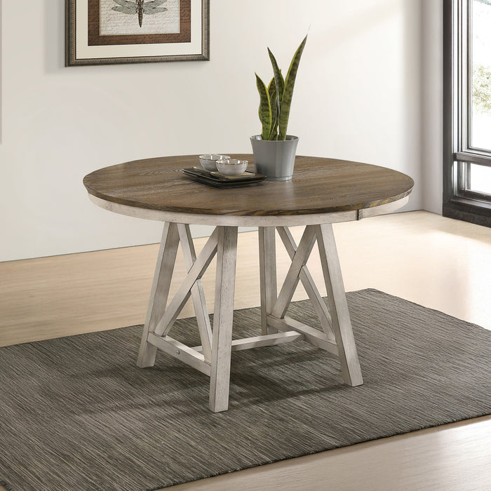 SOMERSET ROUND TABLE-VINTAGE WHITE