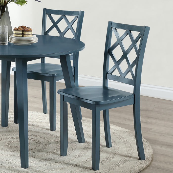 TRELLIS DINING CHAIR (2 PER CARTON) - BLUE
