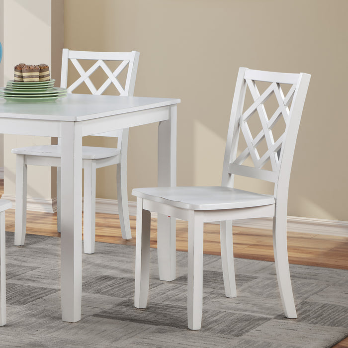 TRELLIS DINING CHAIR (2 PER CARTON)-WHITE
