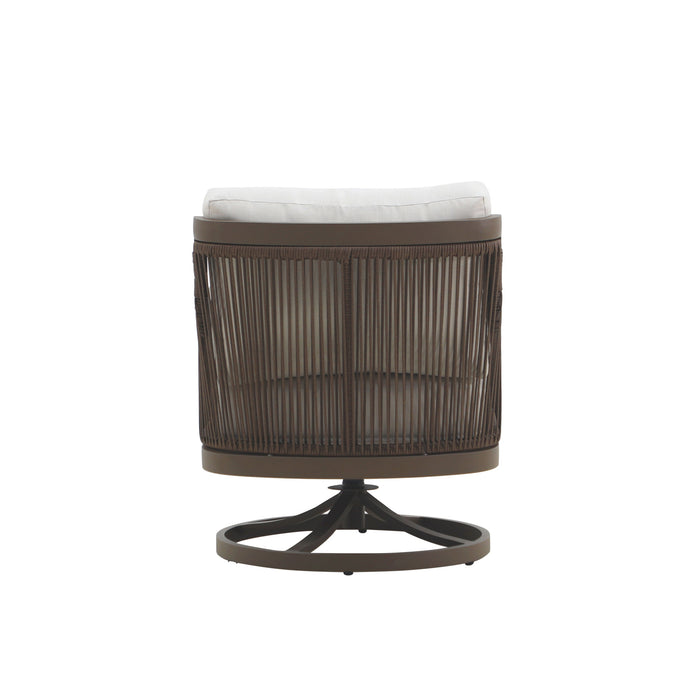 GENOVA PATIO SWIVEL CLUB CHAIR W/ACCENT PILLOW (2 PER CARTON)