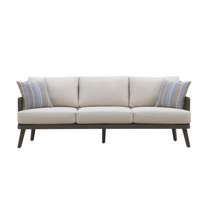 GENOVA PATIO SOFA W/TWO ACCENT PILLOWS