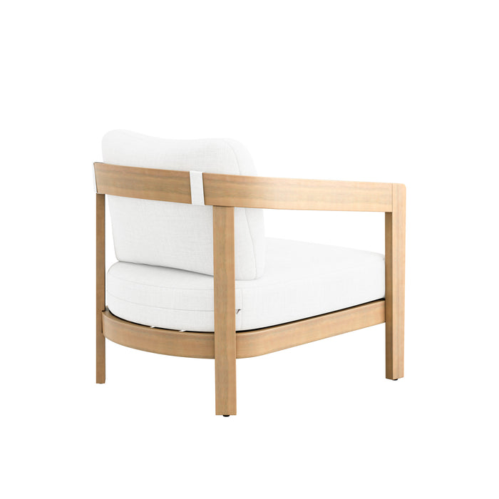 WESLEY PATIO CLUB CHAIR W/ WHITE CUSHION