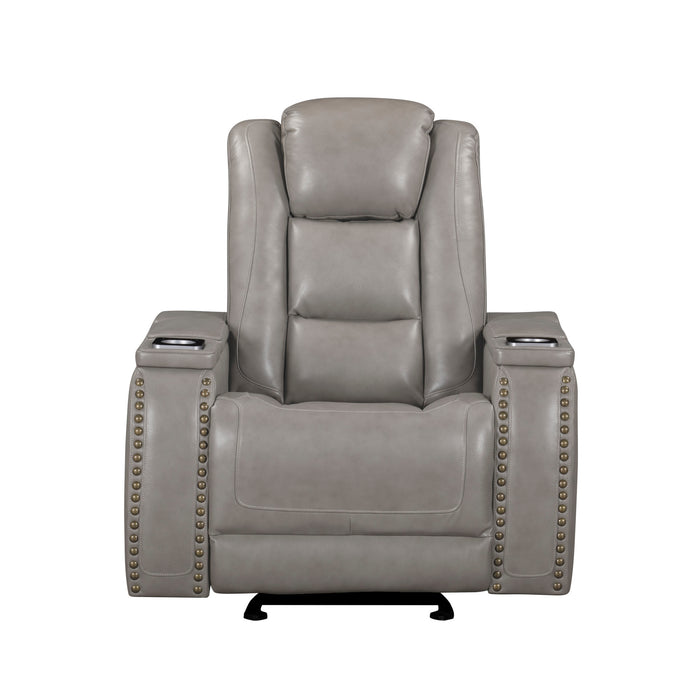BRECKENRIDGE II GLIDER RECLINER W/ PWR FR & HR-LT GRAY