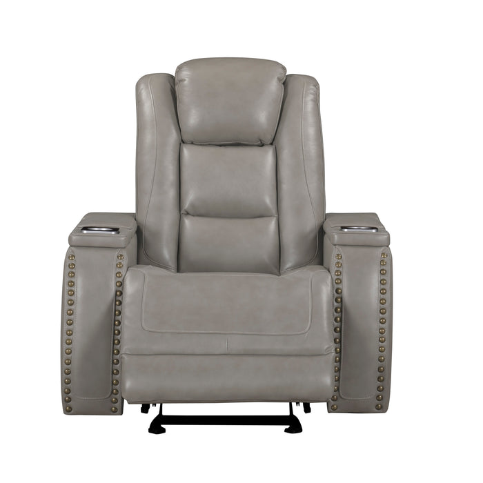 BRECKENRIDGE II GLIDER RECLINER W/ PWR FR & HR-LT GRAY