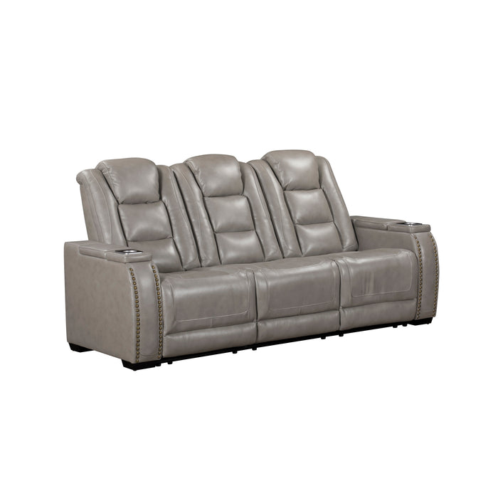 BRECKENRIDGE II SOFA  W/ PWR FR & HR-LT GRAY