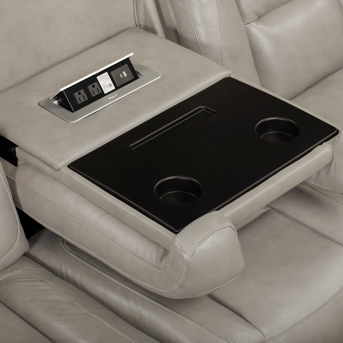 BRECKENRIDGE II SOFA  W/ PWR FR & HR-LT GRAY