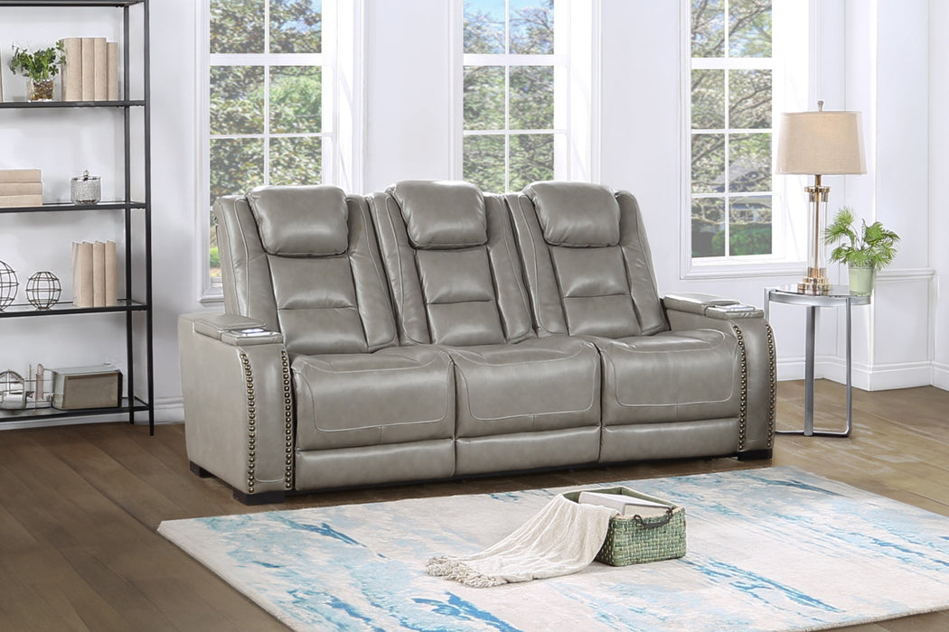 BRECKENRIDGE II SOFA  W/ PWR FR & HR-LT GRAY
