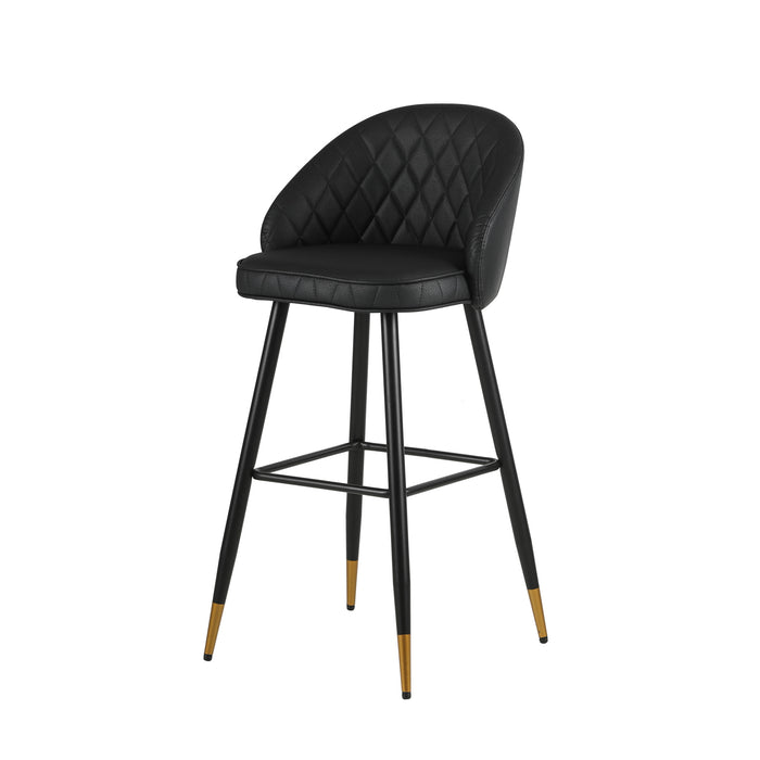 OLIVER BLACK VEGAN LEATHER BAR CHAIR (2 PER CARTON)