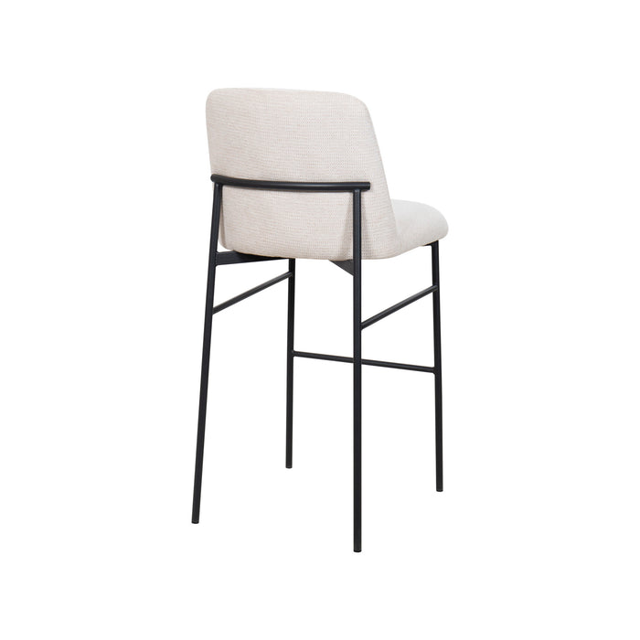 ERIK BAR CHAIR W/ BLACK METAL FRAME- BEIGE (2 PER CARTON)