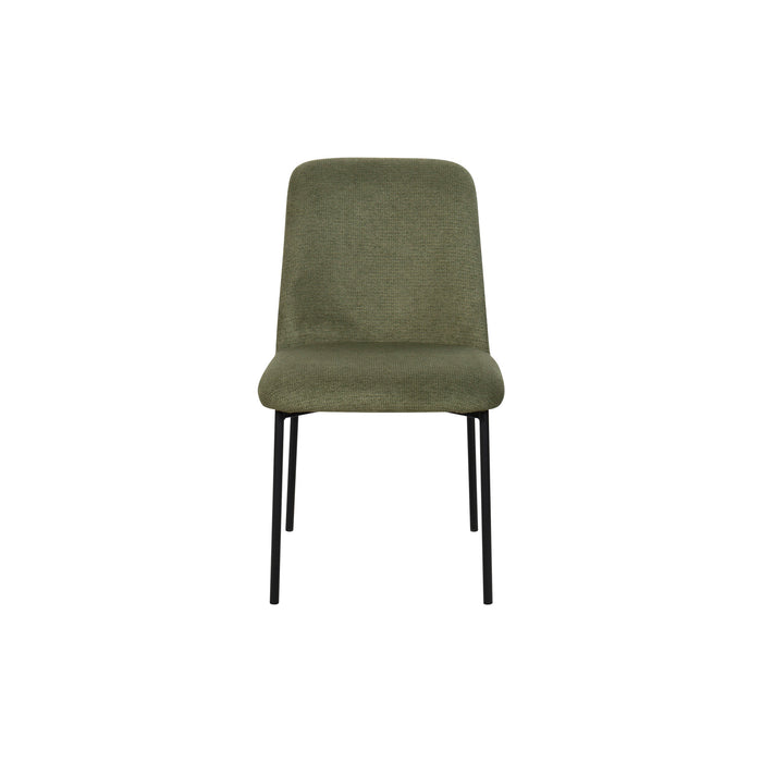 ERIK SIDE CHAIR W/ BLACK METAL FRAME -GREEN (2 PER CARTON)