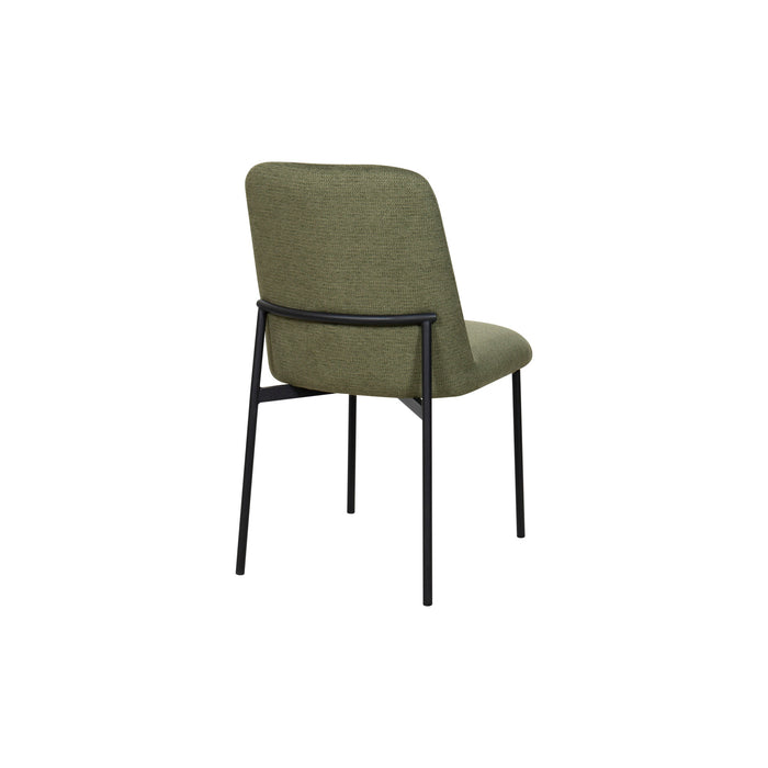 ERIK SIDE CHAIR W/ BLACK METAL FRAME -GREEN (2 PER CARTON)