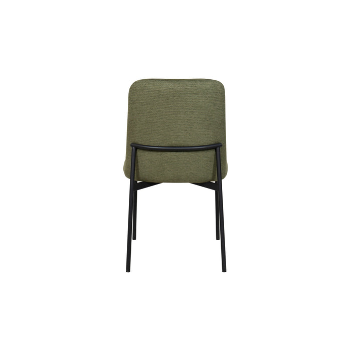 ERIK SIDE CHAIR W/ BLACK METAL FRAME -GREEN (2 PER CARTON)