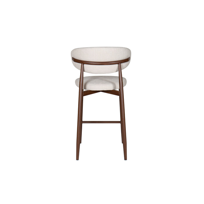 ROYCE COUNTER CHAIR W/WALNUT METAL FRAME-BEIGE (2 PER CARTON)