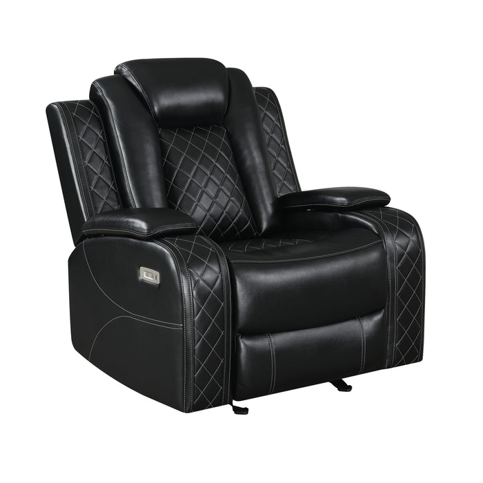 ORION II GLIDER RECLINER W/ PWR FR & HR-BLACK