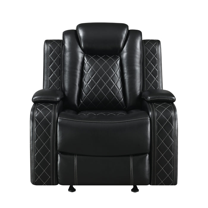 ORION II GLIDER RECLINER W/ PWR FR & HR-BLACK